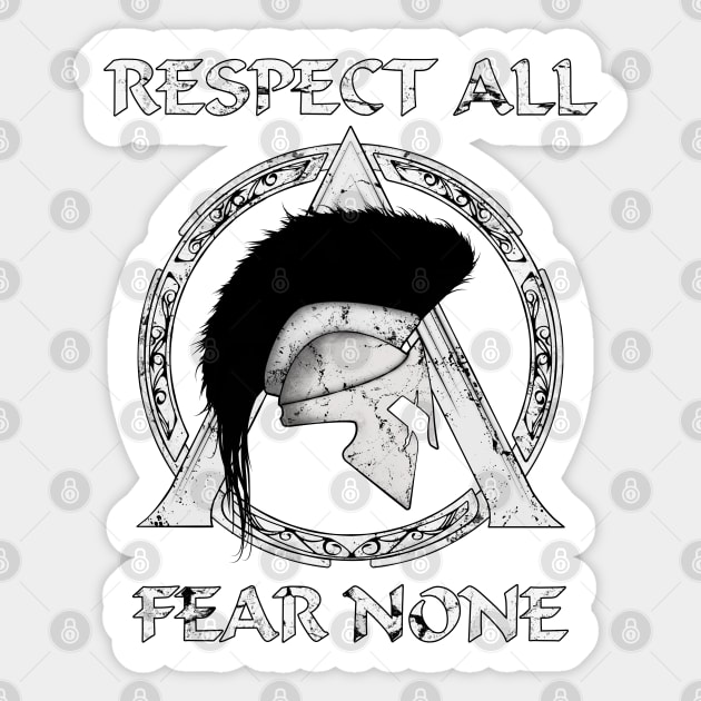 Respect All Fear None Sticker by NicGrayTees